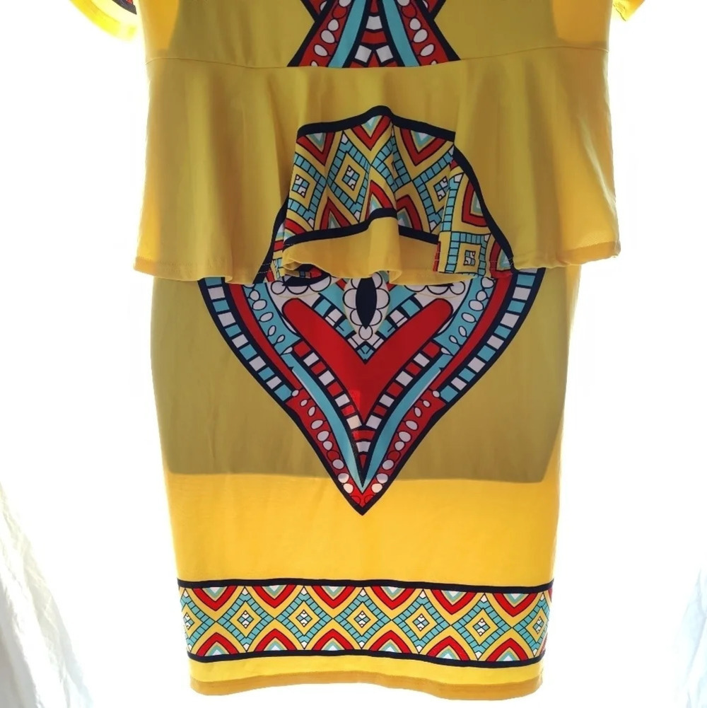 Tribal Peplum Dress NWOT 😍 - Picture 9 of 12